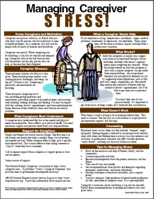 Managing Caregiver Stress and Helping Caregivers Cope with Stress Better